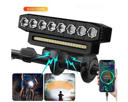 OUYLAF Fietslichten - Fietslampjes - Koplamp fiets - Fietslamp - Voorlicht en Achterlicht - Fietslamp USB Oplaadbaar - 900 Lumen - LED Fietsverlichting Set - Fietslichten voor en achter - Fietslampje - USB C -IPX44 - MTB & Racefiets Verlichting