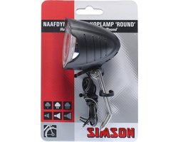 Simson Naafdynamo LED koplamp - 7 LUX - geïntegreerde reflector - voorvorkmontage - gebruiksvriendelijk
