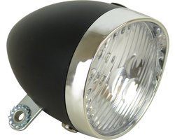 Dresco Koplamp Fiets Classic Zwart - Fietsverlichting - Classic - 3 LEDs - Zwart