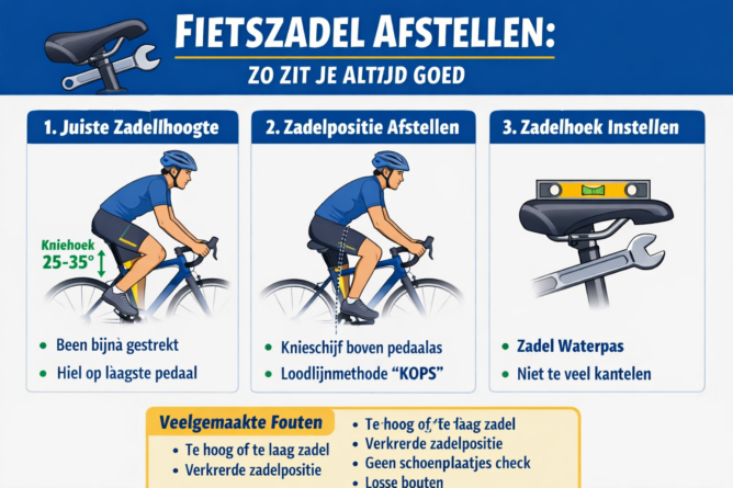 Waarom een fietszadel correct afstellen belangrijk is
