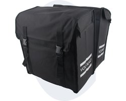 Voltano Dubbele Fietstas XXL - Zwart - 60 Liter - Waterdicht - Universele bevestiging - Grote Fietstassen Elektrische Fietsen