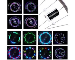 2x Fiets spaak LED verlichting - 30 patronen - spaakverlichting - kinderfiets