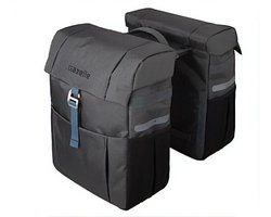 Gazelle Dubbele Fietstas met mik adapter antra/blauw 37 Liter