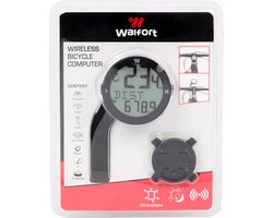 WALFORT wireless fietscomputer - high performance - groot LCD scherm - 15 functies en talen - dag- en nachtmodus