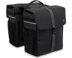 Gazelle Dubbele Fietstas - Met Mik Adapter - Zwart / Grijs - 39 Liter