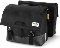 Gerecyclede dubbele fietstas Urban Proof 40 liter - zwart/grijs