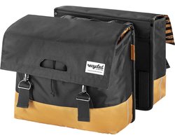 Gerecyclede dubbele fietstas - Urban Proof - 40 liter - Grijs/geel