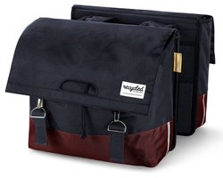 Gerecyclede dubbele fietstas Urban Proof 40 liter - bordeaux rood/grijs