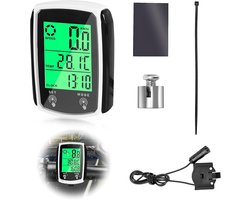 Fietscomputer - automatische achtergrondverlichting - 19 Functies - Waterdichte Kilometerteller - Kilometerteller Fiets - Fietssnelheidsmeter - Eenvoudig te Installeren