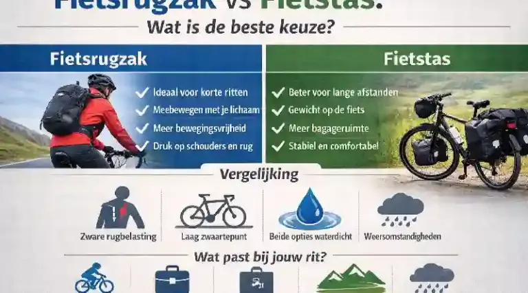 Fietsrugzak vs fietstas: wat is de beste keuze?