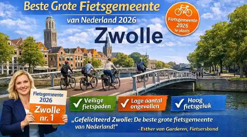 Zwolle beste grote fietsgemeente van Nederland in 2026