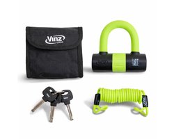 VINZ Dinara ART 4 Schijfremslot / Remschijfslot - ART 4 Slot Gekeurd - 3 sleutels - Motorslot - Geel