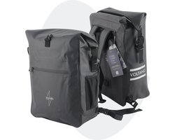 Voltano Luxe Fietstas / Rugtas 28L - Zwart - Enkele Pakaftas - 100% Waterdicht - Met Laptop Compartiment