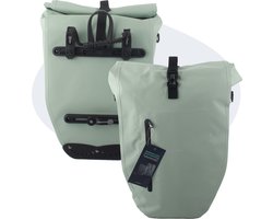 Voltano Luxe Fietstas 28L - Enkele Pakaftas - Mint Groen - 100% Waterdicht - Met Schouderband