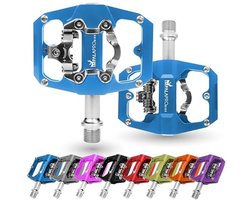 Dubbele Functie Fiets Flat Pedalen en SPD Pedalen 9/16" - MTB Platform Pedalen zonder Klicksysteem