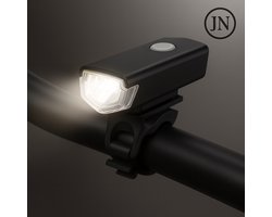 JN® Oplaadbare LED Fietslamp – Stijlvolle en Waterdichte Fietskoplamp met USB-aansluiting – Superheldere Fietsverlichting voor Dag & Nacht Veiligheid - Voorlicht fiets - Led voorlamp - Fietslicht - Koplamp fiets - Fietsverlichting