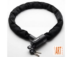 Cycloni®- Kettingslot - Art 2 Fietsslot - Slijtvaste Soft sleeve - kras- en scheurbestendig - Slot met ART Keurmerk - Geschikt voor Elektrische Fiets en Fatbike - 120 cm