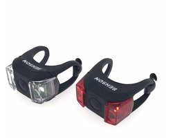 Benson Fietsverlichting - voor- en achterlicht - silicone - waterdicht