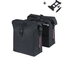 Basil SoHo - dubbele fietstas - 100% waterdicht - afneembaar - MIK - Incl. LED-verlichting