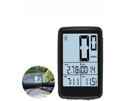 Draadloze fietscomputer – fietsnavigatie - Fietskilometerteller – USB-oplaadbaar – Waterdichte fietscomputer – Inclusief montagebeugel – Geschikt voor mountainbikes en racefietsen – Zwart