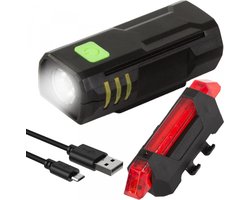 Fietsverlichtingsset Voorlicht en Achterlicht LED koplamp Fietsverlichting