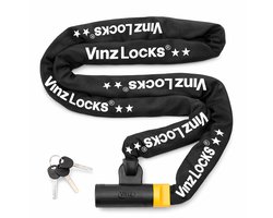 VINZ Salado ART 2 Kettingslot 200 cm - ANWB: GOED - Extra Lang ART 2 slot voor Fiets, Ebike, Fatbike, meerdere fietsen - 2 meter