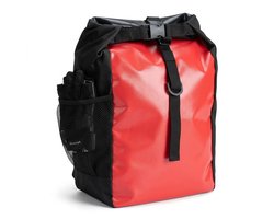 Cheqo® Fietstas - Enkele Fietstas - Fietstas Rood - Waterdichte Fietstas - Fietstas Achter - Fietstas Achterdrager - Fietstas voor Achterdrager - Fietstas Zijkant - Fietstas met Zijvak - Fietstas voor Woon-Werkverkeer