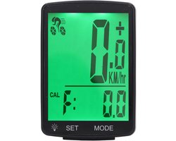 longziming -Bike Computer - Fietscomputer - Draadloos Aan Stuur - ABS - Groot En Goed Leesbaar LCD - Weerbestendig Voor Regen En Zon - 1 Stuk