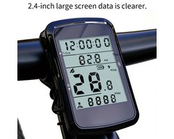 GPS-kilometerteller, kilometerteller Geschikt voor op de weg, draadloze fietssnelheidsmeter, USB-oplaadbare kilometerteller Geschikt voor mountainbikes