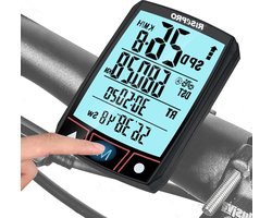 Fietscomputer fietssnelheid en kilometerteller - Draadloos, waterdicht, touchscreen, achtergrondverlichting - LCD-display - Multifunctioneel