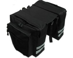 WiseGoods Premium Dubbele Fietstas - Waterproof Fietstassen - Fiets Tas Waterdicht - Tassen Voor Fietsen - Fietsaccessoires Zwart