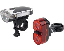 Dresco Fietsverlichtingsset - Modern - LED - Zwart