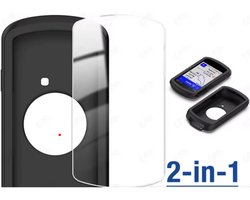 ONF beschermhoes + tempered glass screenprotector voor Garmin Edge 1040: siliconen hoes, 9H tempered glass screenprotector met reinigingskit en stofstickers