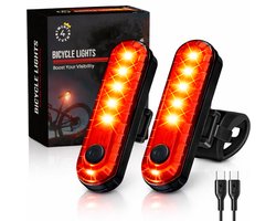 Twenty4seven® Fietsverlichting Set - 2 Stuks - Fietslampjes Achterlicht - Fietslicht Koplamp - USB Oplaadbaar & Waterdicht