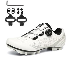 MTB Fietsschoenen voor Mannen en Vrouwen - Compatibel met 2-Bolts SPD Cleats, Antislip Cycling Schoenen voor Binnen en Buiten