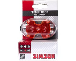 Simson Achterlicht fiets - 5 LED's - Eenvoudige montage - Inclusief batterijen