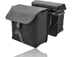 Dubbele Fietstassen 40 Liter – Dubbele Fietstas – Fietstas Achterdrager – Geschikt voor E-Bike – Zwart