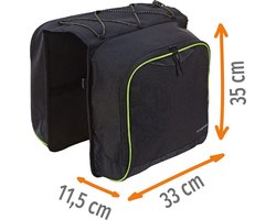Hikemeister ® Prophete dubbele Fietstas - Geschikt voor o.a elektrische fiets - Fietstassen water afstotend - 20L - Zwart dubbele fietstas