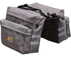 Dubbele fietstas - Compact 26L Draagbaar- Waterafstotend - Ritssluiting