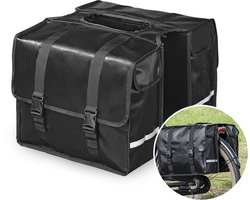 ProPlus Fietstas Dubbel 40 L - Waterdichte Fietstas - Dubbele Fietstas - Opbergtas Fiets - Fietsaccessoires - Universele Fietstassen - Zwart
