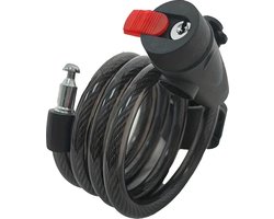 Waledano® Fietsslot met Twee Sleutels - Spiraalslot - Slot voor Fietsen - Fiets Antidiefstalslot - Kettingslot - Fietsaccessoires - Matzwart