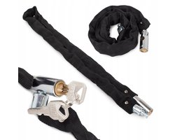 Fietsslot Lengte 100cm - 2 X Sleutel - RVS Ketting - Messing slot - Bestand tegen weersomstandigheden - Zwart