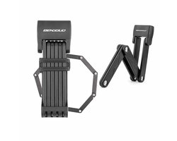 Vouwslot-76.7cm-Fietsslot met twee Sleutels-Voor elk type Fiets-Met Houder-hoge bescherming-Lichtgewicht-draagbaar（Zwart）