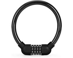 Fietsslot met cijferslot - 1 stuk - Kabelslot Fiets - Cijferslot - Code Kabelslot - Cijfercombinatieslot - Slot met Code - Fiets Accessoires - Zwart