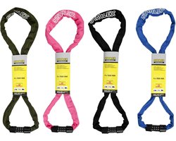 Stahlex Ø4mm / 100cm kettingslot schlechts 360g ketting met cijferslot Het eerste echte fietsslot voor uw kind zwart