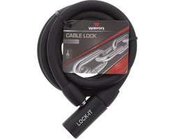 Fietsslot / Zwart kabelslot// fiets veilig op slot zetten.