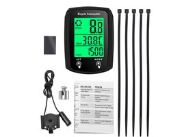 Fietscomputer – Snelheid - kilometerteller – fietscomputer - Realtime snelheidsweergave – Waterdicht ontwerp – Groot LCD-scherm – Touchbediening