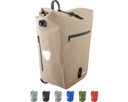 Ekostar® 2-in-1 Enkele Fietstas - Beige - Fietstas Enkel - Waterdicht en duurzaam TPU - Fietstassen Elektrische Fietsen