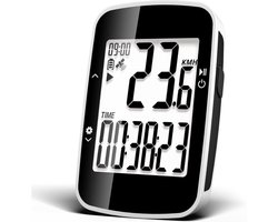 Quvo® Kilometerteller Fiets - Fietscomputer Draadloos Waterdicht - Snelheidsmeter Fiets - Kilometerteller Fiets Draadloos – Fietscomputers Gps - Zwart - 10cm x 8cm x 5cm