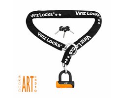 VINZ Tibba ART 2 Fietsslot - 150cm Lang Kettingslot - ART 2 Slot Fiets, Elektrische Fiets, Fatbike & Bakfiets